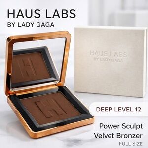✨ Haus Labs Power Sculpt Velvet Bronzer – Deep Level 12 (Full Size) ✨